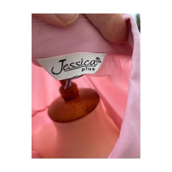 Vtg Baby Pink Casual Shirt Button Up Darts Work - Picture 4 of 11